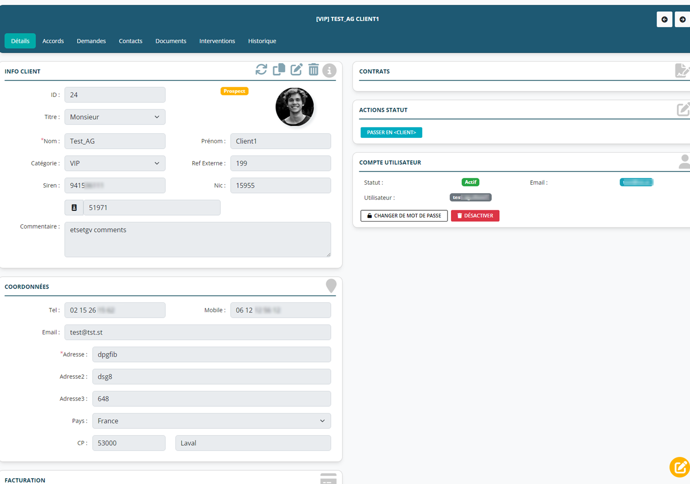 Oskala - Gestion des leads et fiche prospect